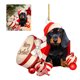 thumbnail image 5 of Adorno Perro Salchicha Con Dibujos Animados Navidad Acrílico Suministros para Fiesta en Casa (H), 5 of 9