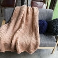 thumbnail image 1 of Thick Crochet Chunky Cable Knit Blanket Beautiful Handmade Cover Yarn Wool Bulky Bed Spread Throw For Home Decor, 1 of 7