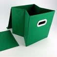 thumbnail image 4 of Organizadores de tela plegables, apilables, a prueba de polvo, caja de almacenamiento plegable con tapa para el hogar, el dormitorio y la oficina, 4 of 6