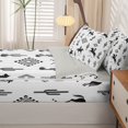 thumbnail image 5 of Homewish Retro Western Cowboy Zipper Queen Comforter Set with Fitted Sheet and 2 Pillowcases,Desert Cactus Zipper Bedding Set,White,Light Gray Reversible,4pcs, 5 of 8