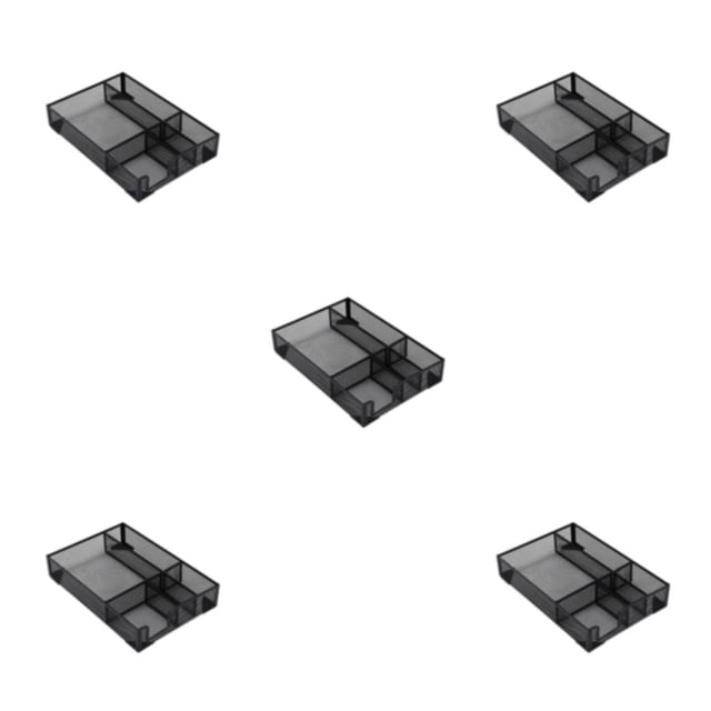 Sidaley Simplifique el almacenamiento Bandeja de metal resistente y a la moda Marco de almacenamiento con varios compartimentos A5 negro Type2 NO2