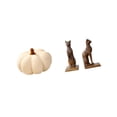 thumbnail image 6 of Dualoai Halloween Pumpkin Pillows Plush Sofa Cushion and Egyptian Cat Statues Bookends Decorative Figurines for Bedroom Office Housewarming Decor, 6 of 8