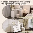 thumbnail image 4 of MODERNLUXE Vanity Desk with Mirror and Lights,Makeup Vanity Table with 7 Drawers, 3Storage Shelves,3 Color Modes Adjustable and Flip-Top Tabletop for Bedroom,White, 4 of 9