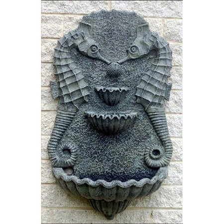 Ladybug Garden Decor Resin Sea Horse Wall Fountain
