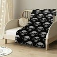 thumbnail image 2 of ARISTURING  Boho Throw Blanket Reversible Cotton Bohemian Hippie Room Decor Double Sided (Boho Skull Print Black ), 2 of 6