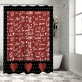 thumbnail image 4 of Valentine''s Day Shower Curtain Love Word Heart Shape Shower Curtains for Bathroom Decor Polka Dot Black Red Bath Curtains Sets with Hooks for Valentines Day Home Decor Waterproof Standard 72" X 72", 4 of 6