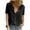 Black womens tops summer, variant on USSUMA Summer Tops For Women 2022 Trendy Women's Fashion Shirts Summer Button Solid Color Short Sleeve Plus Tunics Shirt Top Cardigan Ladies Tops Trendy