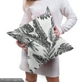 thumbnail image 4 of Ambesonne Jungle Fabric by the Yard Upholstery, Tropical Tree Leaves, 3 Yards, Black Grey White, 4 of 4