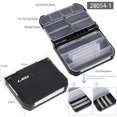 thumbnail image 2 of Leo Large ABS Fishing Tackle Accessory Box - Semi-Automatic Open/Close Design, 8+ (1-4) Customizable Compartments, 9.5x12x3.3cm, 127g - Versatile Storage Case for Fishing Gear with DIY Dividers, 2 of 6