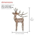thumbnail image 3 of Alpine Corporation Outdoor Holiday Rattan Reindeer with LED Lights, 3 of 16