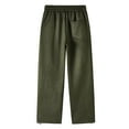 thumbnail image 4 of Men's Casual Pants Men's Casual Pants Solid Color Suede Straight And Army Green XL, 4 of 4