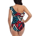 thumbnail image 5 of Honeii Geometric Elements for women's one-piece swimsuit featuring a chic one-shoulder design experience elegance and style in the water-Large, 5 of 6