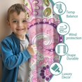 thumbnail image 3 of Blackout Kids Curtains,Pioneer Flower Floral Print Pattern Childrens Insulated Curtains Set Of 2,Bedroom Essentials,Toddler Room Decor 52"x63", 3 of 5