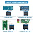 thumbnail image 4 of 5pcs 1.3 Inch 2 Display Module 12864 Pixels 1106 Screen Module Compatible/Raspberry Pi (White), 4 of 5