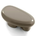 thumbnail image 4 of Kavren Modern Oval Glossy Low Profile Coffee Table, Brown, 4 of 14