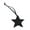 Black, variant on Five Pointed Star Leather Pendant Keychain Stylish Key Rings Five-pointed Star Luggage Tag Purse Decoration for Ladies