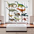 thumbnail image 2 of Ambesonne Dinosaur Kitchen Curtains, Jurassic Composition, 55"x39", Multicolor, 2 of 3