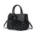 thumbnail image 2 of Faraee Small Purse and Handbag for Women Flower Leather Ladies Top Handle Satchel 2026 Fashion Shoulder Crossbody Tote Bags Black, 2 of 4