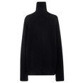 thumbnail image 4 of Women's Turtleneck Sweater Long Sleeve Casual Knit Pullover, Fall Winter Basic Top Black 2XL, 4 of 4