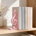 thumbnail image 4 of KGJQ 3D Printed Treble Clef Bookends, Music Note Shelf Organizer, Non-Slip Modern Bookend with Stable Support, Sturdy Music Themed Book Stand for Desk Decor, 4 of 7