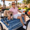 thumbnail image 3 of Golf Cart Seat Covers for 2 Seater, Navy Blue Soft Microfiber Cart Seat Towel Blanket, Vintage Modern Abstract Art Ombre Absorbent Breathable Non Slip Bench Seats Protector for Golf Course 51"x31", 3 of 9