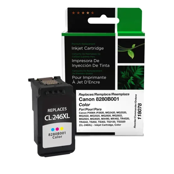Remanufactured Clover Imaging High Yield Color Ink Cartridge compatible with Canon CL-246XL (8280B001)