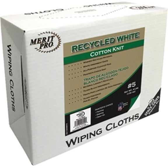 Intex Supply 99550 Recycled White Cotton Knit Wiping Cloth