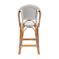 thumbnail image 4 of bali & pari Genica Two-Tone Black and White Weaving and Rattan Bar Stool, 4 of 6