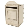 thumbnail image 2 of Buzón De Boda De Postbox Buzón Rústico Buzón Artesanal De Con Bloqueo De Tarjetas Rústicas De Bloqueo Para Decoraciones De Bodas Fiestas Aniversarios, 2 of 7