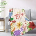 thumbnail image 2 of XMXT Flannel Throw Blanket, Happy Easter Illustration Throw Blankets for Bed Couch Living Room, 50 x 70 inches, 2 of 9