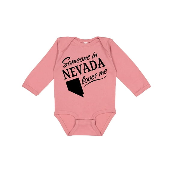 Inktastic Someone in Nevada Loves Me Boys or Girls Long Sleeve Baby Bodysuit