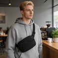thumbnail image 2 of Fanny Pack Crossbody Sling Bag, Sturdy Nylon Casual Portable Waist Bag with Adjustable Strap, Secure Zippered Pocket 8.66*5.51*3.15In for Men and Women Travel Commuting Outdoor Daily Use, 2 of 6
