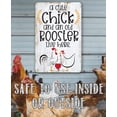 thumbnail image 2 of Chicken Coop Sign - A Cute Chick and an Old Rooster Live Here - Durable Metal Sign - Use Indoor/Outdoor - Makes a Funny Chicken Farm Decor and Gift Under $25 (12" x 18"), 2 of 3