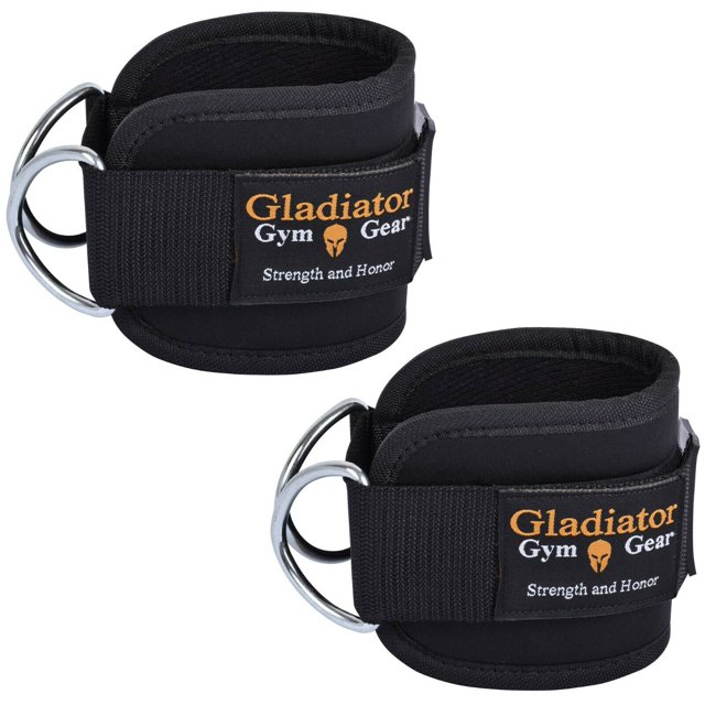 Gladiator G3 Ankle Straps for Cable Machines Attachment Adjustable Neoprene Double DRing for