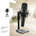 thumbnail image 2 of KAKOWELY 1Pc Universal Desktop Microphone Stand Adjustable Mic Holder Audio Accessory (Black),12.8"X4.92"X4.33", 2 of 5