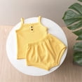thumbnail image 2 of KyCheLot Baby Girl's Summer Clothes Breathable Sleeveless Cami Shirt and Shorts Casual Outfits for 6 Months-3 Years, 2 of 5