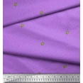 thumbnail image 3 of Soimoi Purple Modal Satin Fabric Lady Finger & Dots Print Fabric by the Yard 42 Inch Wide, 3 of 3