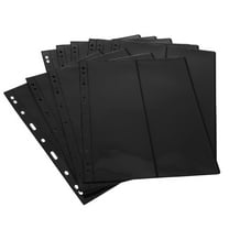 Worgeous  10 Pcs Stamp Collecting Supplies Universal Stamps Pendant Double-sided Collection Book Black