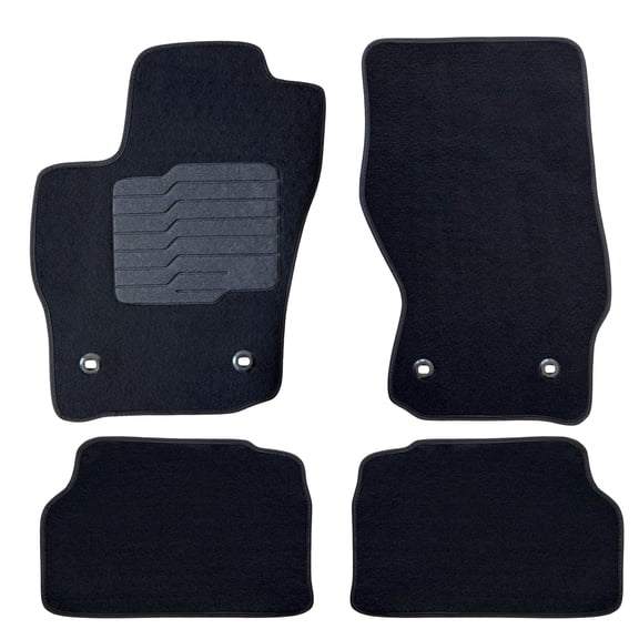 Carpet Floor Mats for 2024 to 2026 Toyota Tacoma Double Cab, Front and Rear, Black