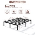 thumbnail image 2 of NULS 14 inch King Bed Frame, Heavy Duty Metal Platform, No Box Spring Needed, Easy Assembly, Noise Free, Black, 2 of 6