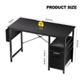thumbnail image 7 of EDX 40 Inch Computer Desk with 3 Drawers, Writing Desk with Side Storage Pocket, for Home Office, Bedroom , Black, 7 of 7