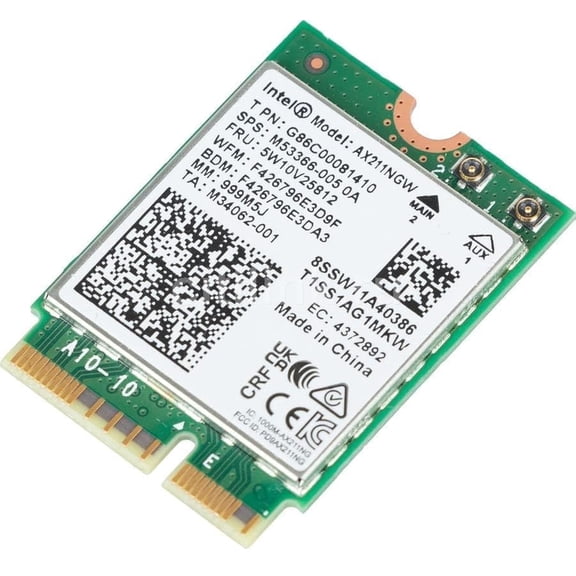 WiFi 6E Adapter for Intel AX211 | Tri-Band, Up to 2.4 Gbps | CNVio2 M.2  | Bluetooth 5.3 Support | Requires Intel 11th Gen and Above CPUs, Windows 10/11, Linux | AX211NGW (AX211, Wi-Fi 6E M.2 CNVio2)