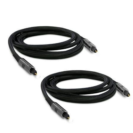 Dvi Optical Receiver - Nyrius NWOC500 High Performance Digital Audio Optical Toslink Cable (6 Feet) for Receiver, HDTV, Blu-ray, DVD, Dolby Digital, DTS, XBOX360, PS3, Satellite/Digital TV Set-top-box - Bonus Pack of 2