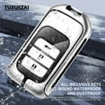 thumbnail image 3 of Zinc alloy+leather Car Remote Key Cover Case Protective For Honda A 2/3/4 buttons CRV Pilot Accord Civic Fit Freed keyless entry, 3 of 29