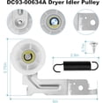 thumbnail image 4 of DV42H5000EW/A3 DV40J3000EW/A2 DV48H7400EW/A2 Trousse de Réparation de Sécheuse Compatible avec les Pièces de Sécheuse Samsung Comprend Rouleau de Sécheuse DC97-16782A 6602-001655 Courroie de Sécheuse DC93-00634A Poulie de Rallonge, 4 of 7