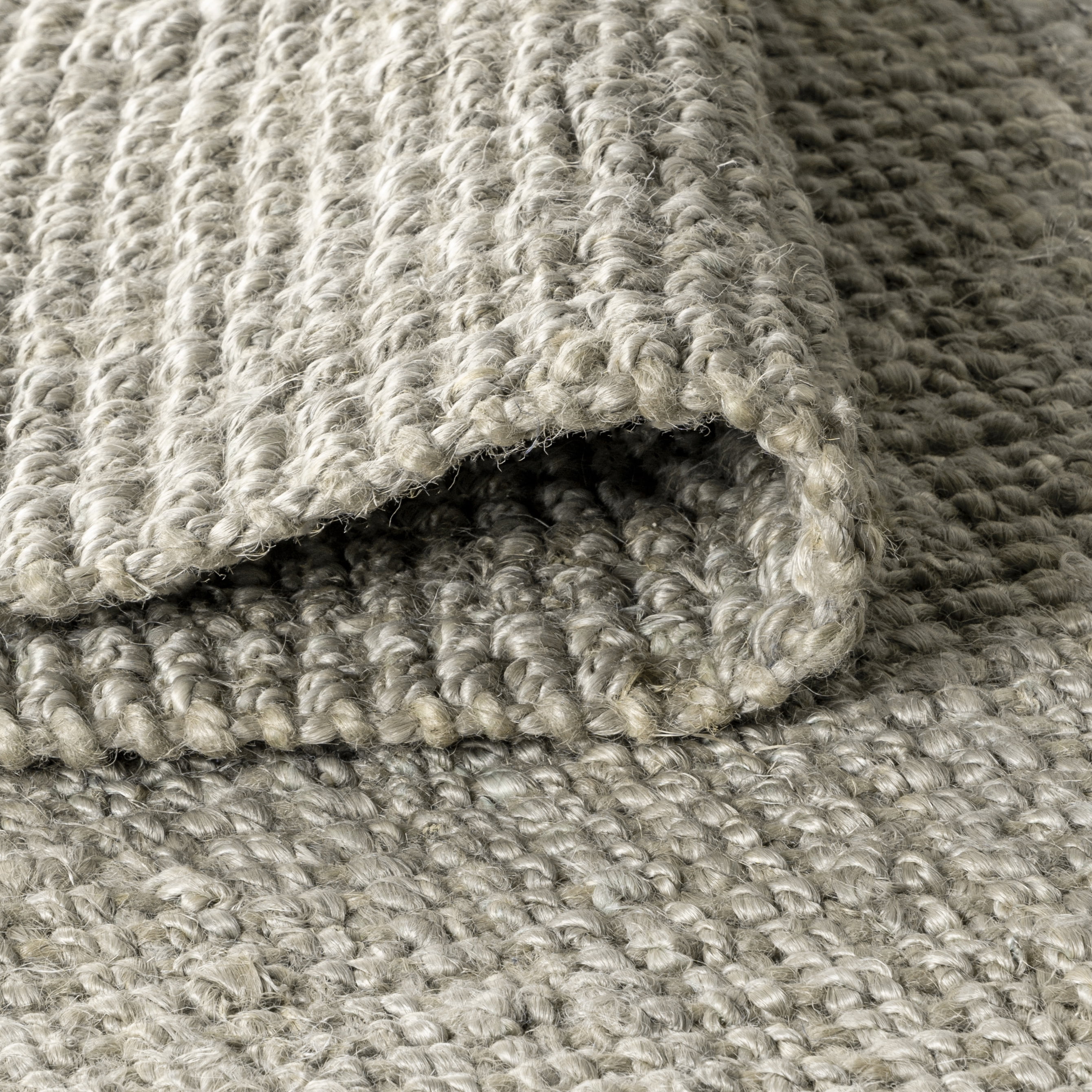 JONATHAN Y NATURAL FIBER 2 x 18 Runner Rug, Pata Hand Woven Chunky Jute - Gray, NRF102C-218