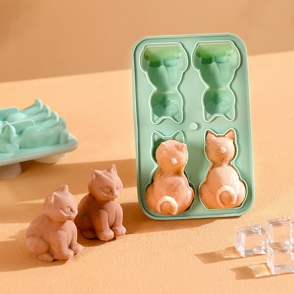 qILAKOG Ice Cube Tray Molds, 3D Animal Shaped Ice Cube Trays, Food Grade Homemade Ice Cream Molds, Cute Ice Cube Tray Molds, Interestingly Shaped Ice Making Trays