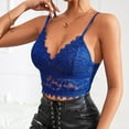 thumbnail image 4 of Women Summer Tops Women Sexy Clothes Rimless Bralette Push Up Sticky Bras Vest Sleeveless Backless Crop Top Club Vintage Bra Vest Workout Top Womens Camisole with Support Bra Warm College Blue XS, 4 of 9