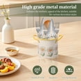 thumbnail image 3 of FUYGRCJ 4 Compartments Kitchen Utensil Holder for Countertop, Kitchen Cooking Utensil Organizer, Cooking Silverware Caddy, Flatware Spoon Spatula Tool Cutlery Container, Farmhouse Spatula Holder, 3 of 10