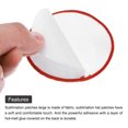 thumbnail image 4 of 30pcs Sublimation Patch Blank, 7.5cm/2.95 Inch Fabric Iron-on Blank Heat Transfer Repair Patch White with Red Border, 4 of 7